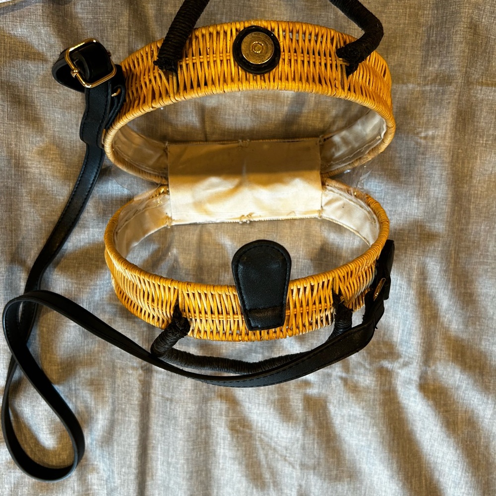 Target Bamboo/Whicker Transparent Crossbody Bag - Picture 2 of 6